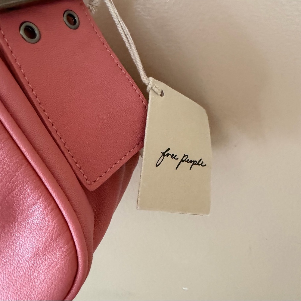 Free People Arm Candy Bag pink Shoulder purse leather NWT Y2K style - Picture 11 of 12